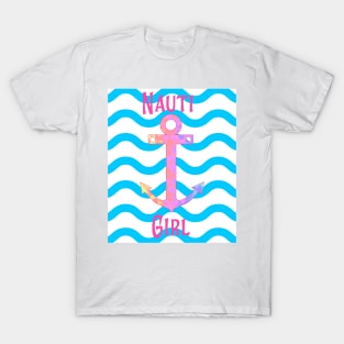 Nautical Girl With Waves T-Shirt